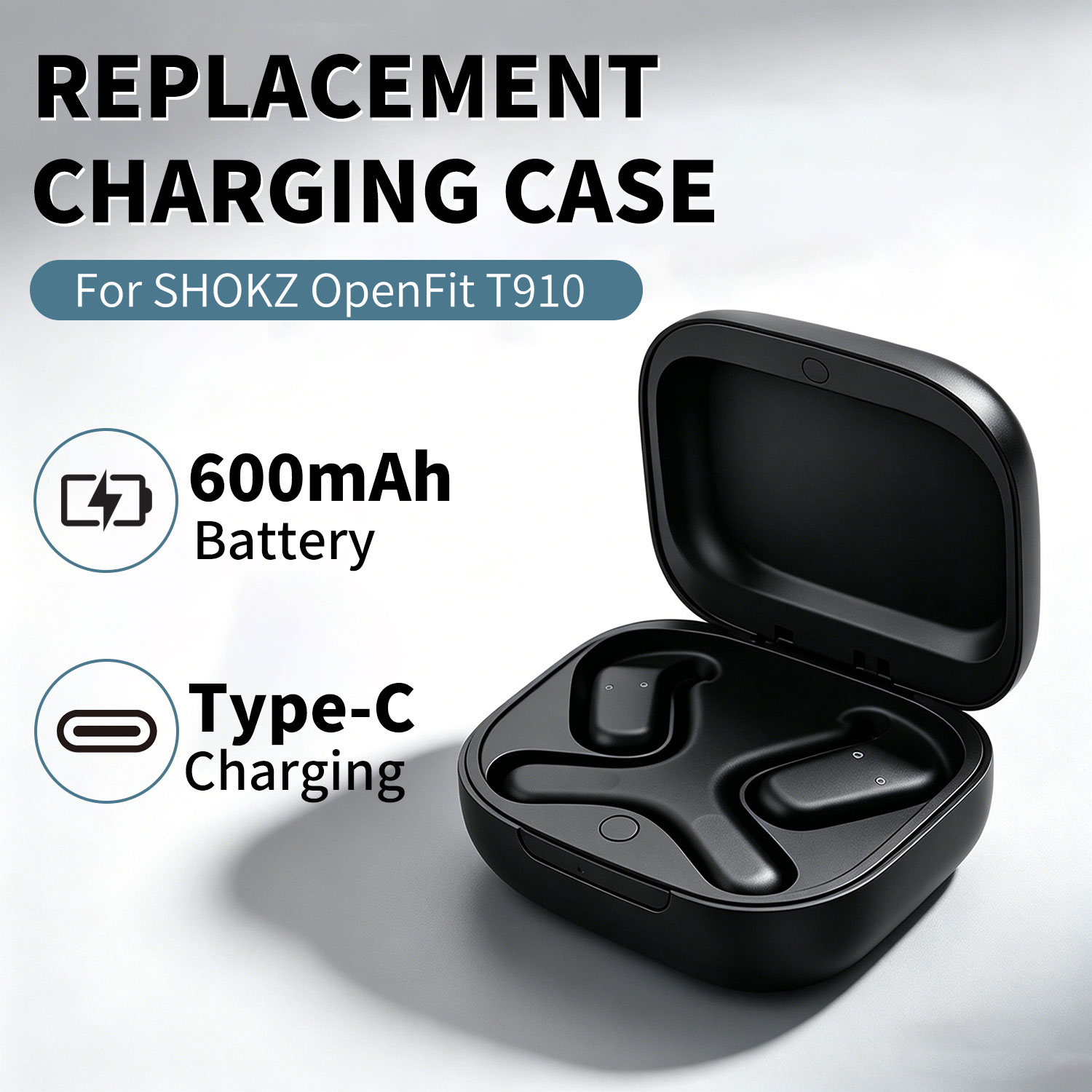 Battery Case Storage - Replacement Charging Case For SHOKZ OpenFit